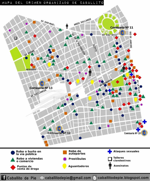 Vecinos y organizaciones barriales confeccionaron el mapa de inseguridad del barrio