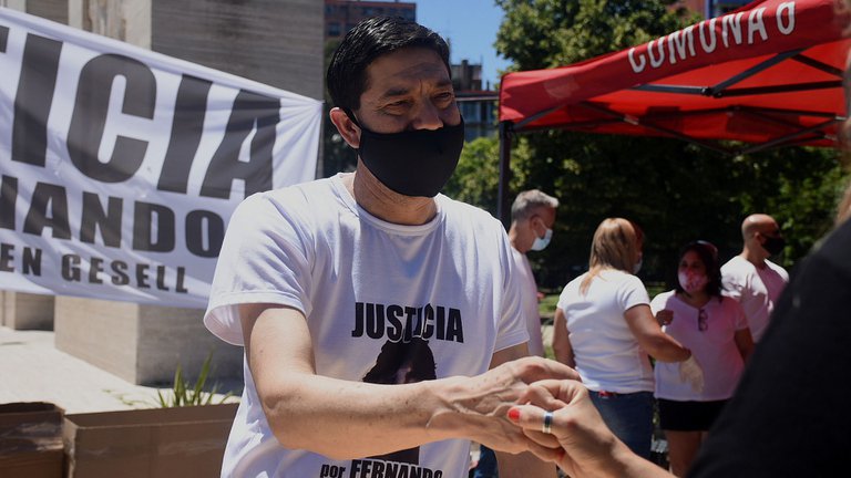 Colecta solidaria en homenaje a Fernando Báez Sosa en Parque Rivadavia