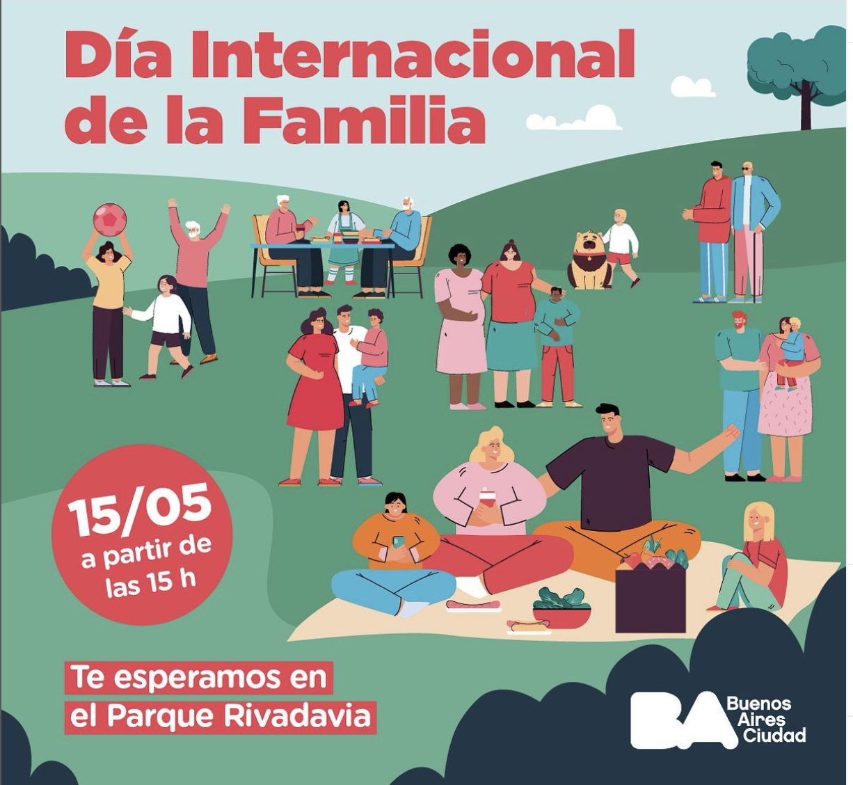 Día de la familia en Parque Rivadavia.