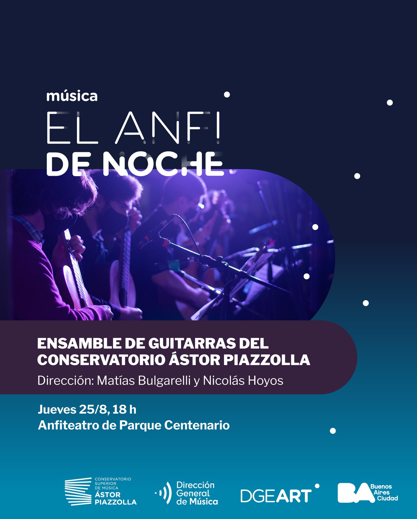 Concierto de guitarras gratuito, en el Parque Centenario